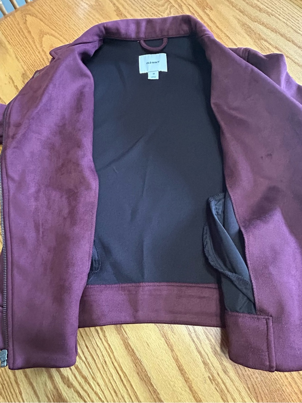 Old Navy Women's Burgundy Moto Jacket - Picture 8 of 10